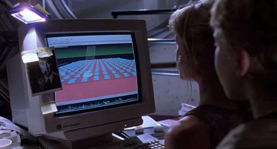 Lex Murphy, character from Jurassic Park, fighting killer dinosaurs by navigating a file system.